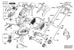 Bosch 3 600 H81 801 ROTAK 43 LI Lawnmower Spare Parts